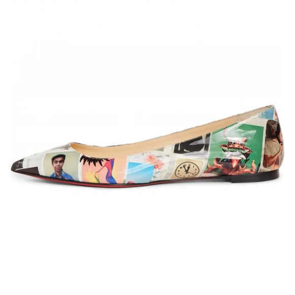 Christian Louboutin Ballalla Patent Collage Pointed Toe Ballerina Ballet Flat 36 - Picture 3 of 12